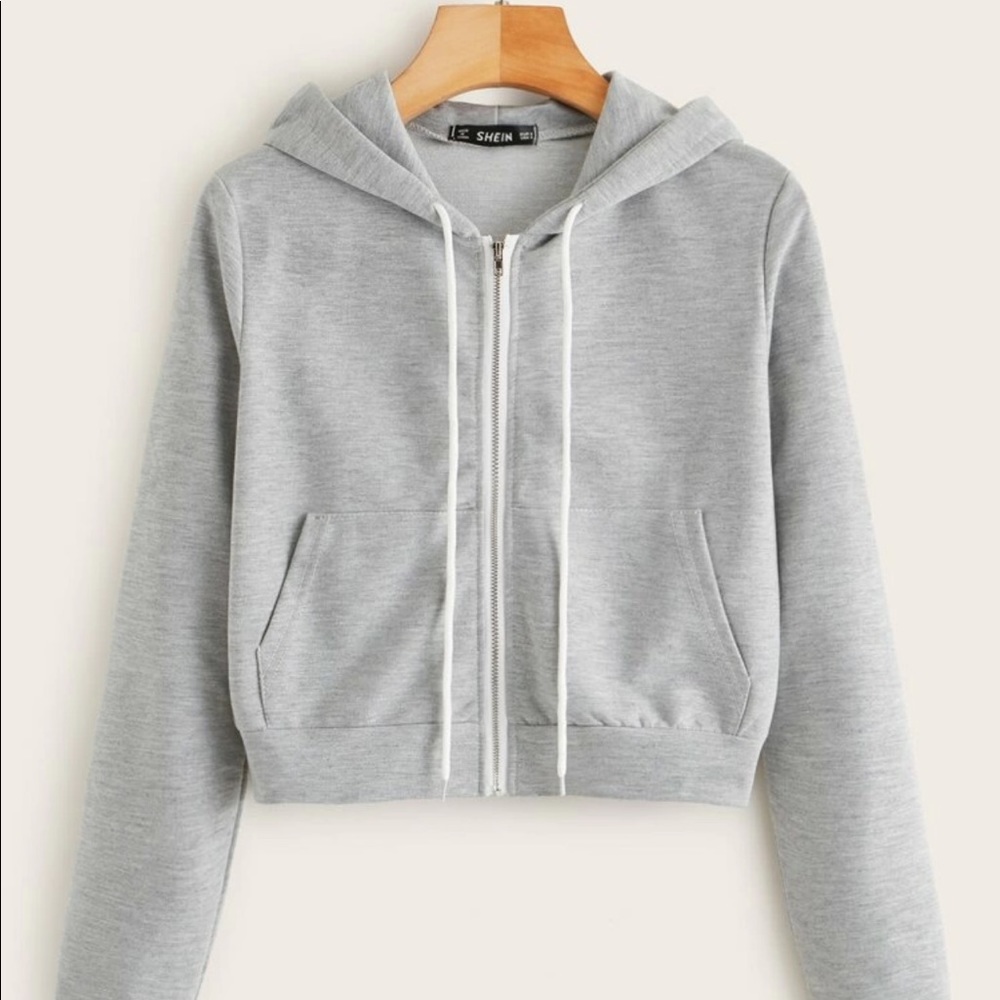 Cropped zip up
